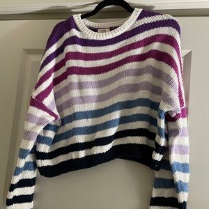 Multi colored cropped sweater - SZ L